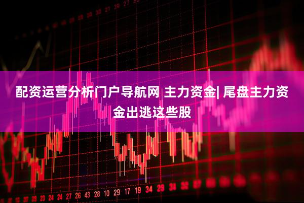 配资运营分析门户导航网 主力资金| 尾盘主力资金出逃这些股